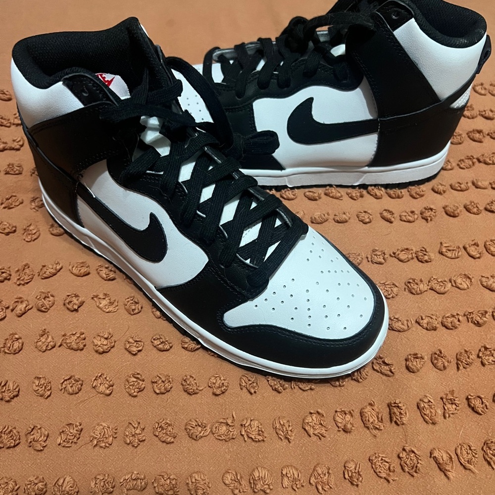 Brand New Nike Black and White Dunk High Sneakers